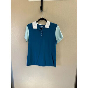 Lands End Men's Blue Short Sleeve Polo, short sleeve polo, blue polo,‎ mens polo